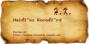 Halász Kocsárd névjegykártya