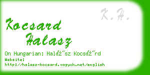 kocsard halasz business card